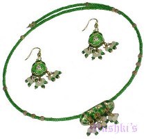 lac necklace earring set - click here for large view